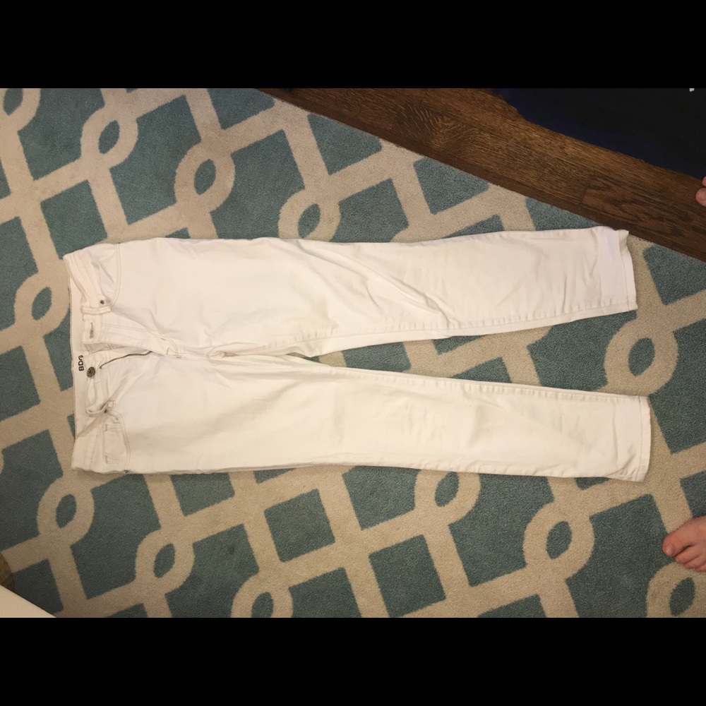 high rise BDG white jeans